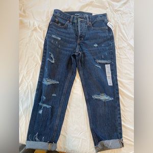 Old Navy high rise slouchy straight jeans size 0, new never worn